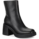 Sun + Stone Womens TIANNA Faux Leather Mid-Calf Boots Black 11 Medium (B,M)