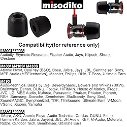 misodiko M300S Memory Foam Earbuds Tips for Shure