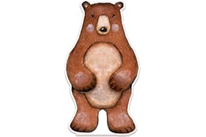 LOVINPARTY Woodland Animals Cutouts, 40inch Bear Deer Fox Shape, Stand Up Foam Board for Woodland Party Backdrop or Baby Shower Birthday Decorations (Bear)