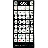 QFX REM-115 8 in 1 Large Jumbo Universal Remote Control for RCA, Sony, Philips, Samsung, GE, Zenith, Panasonic, Sharp, Toshiba, Daewoo, Hitachi, Sanyo, LG, JVC, Mitsubishi, Emerson, Magnavox