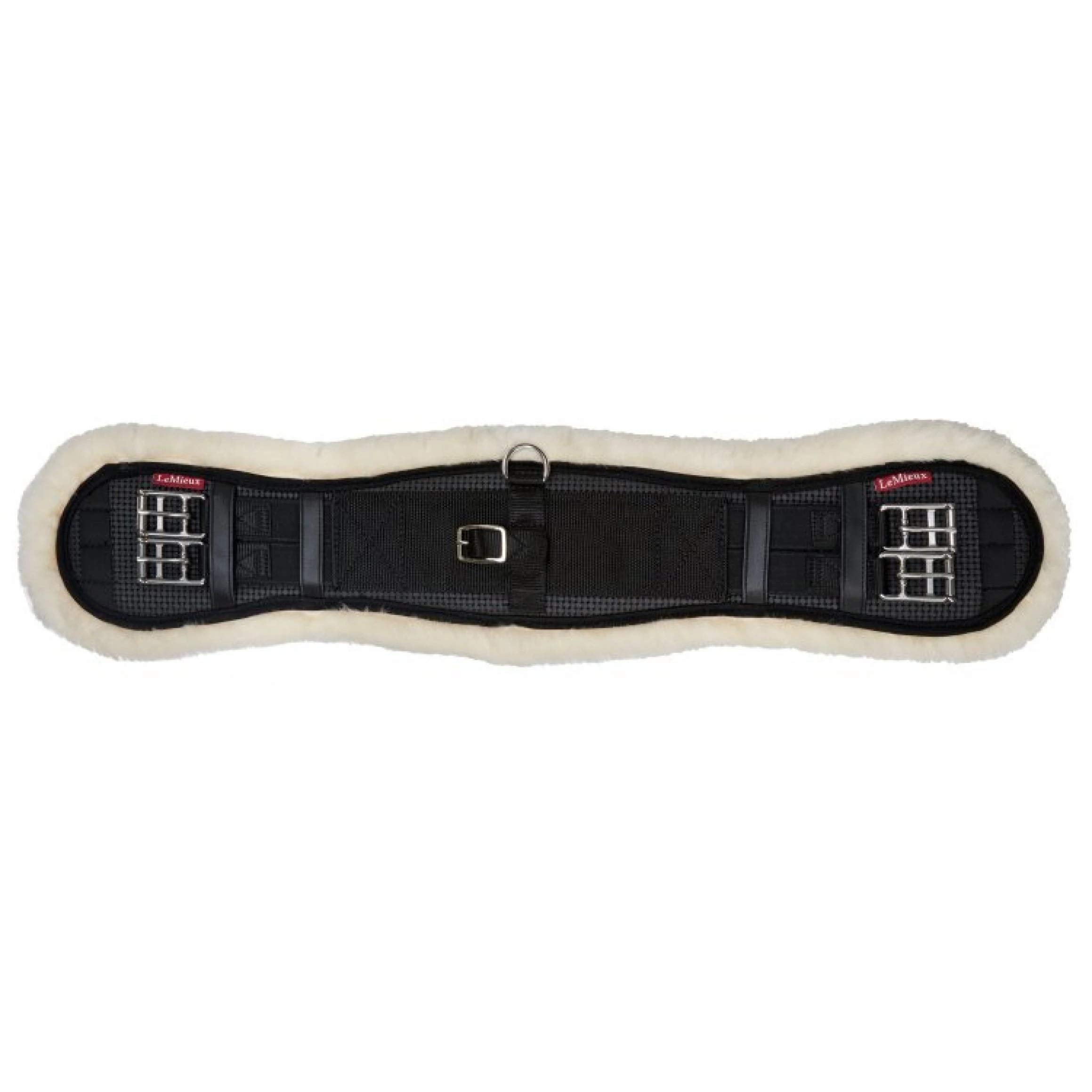 LeMieux Simuwool Integrated Mono Girth Dressage Girths - Black/Natural, 65cm