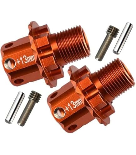 Amazon.com: Aluminum Alloy +13mm Wide 17mm splined Wheel hubs Hex
