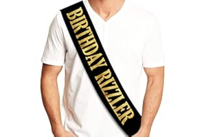 Birthday Rizzler Sash - Funny Gen Alpha and Gen Z Birthday Party Favors, Supplies & Decorations