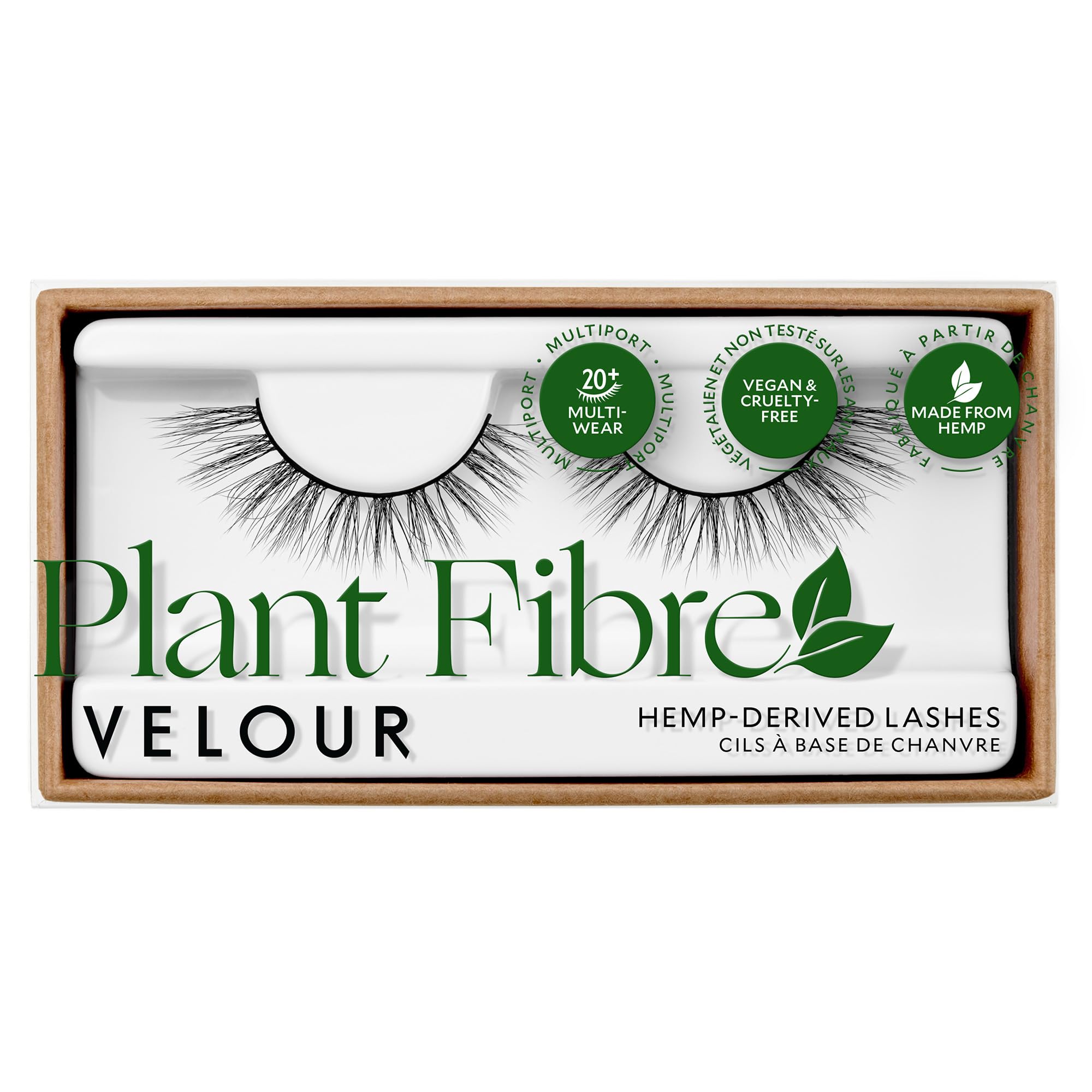 Photo 1 of Velour Plant Fibre Eyelashes – Luxurious Hemp-Derived False Lashes - Lightweight, Reusable, Handmade Fake Lash Extensions - Wear up to 25 Times - 100% Vegan, Soft and Comfortable, All Eye Shapes – Flower Power