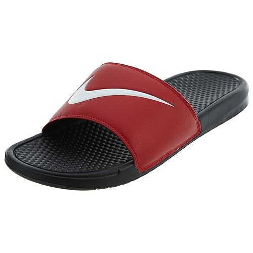 nike benassi swoosh ironman golden check slides