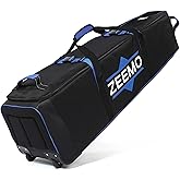 ZEEMO Golf Travel Bag, Full-Open Protective & Wheeled Airline-Approved Case for Clubs, Cart&StandBag, Soft-Sided Waterproof Cover Made of Heavy Duty Oxford