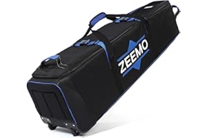 ZEEMO Golf Travel Bag, Full-Open Protective & Wheeled Airline-Approved Case for Clubs, Cart&StandBag, Soft-Sided Waterproof C
