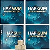 BYH Remineralizing Gum with Nano Hydroxyapatite & Xylitol – Sugar Free Gum for Tooth Remineralization, Cavity Protection & Receding Gums, Natural Peppermint Chewing Gum – Fresh Mint-72 Pieces (4 Boxes) (4 Boxes, Mastic Mint)