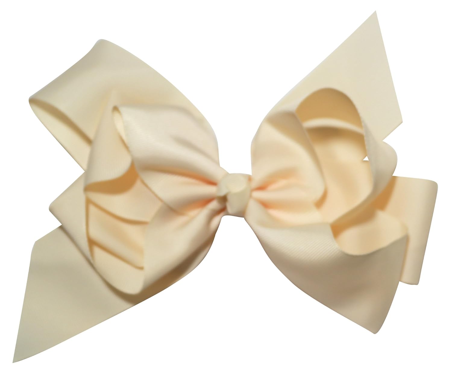 Girls 7.5 inch Jumbo Stacked Dance Hair Bow (Ivory) Beauty