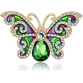 DSADKI Variety Styles Butterfly Brooch - Multi-Color Rhinestone Crystal Brooch Pin Cute Butterfly Shape Corsages Brooches Decoration Gift for Women