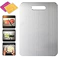 Titanium Cutting Board, 2025 New Upgrade 100% Pure Titanium Cutting Boards for Kitchen, Hygiene & Durability Non Stick Titanium Chopping Board, Double sided Titanium Cutting Mat (13 x 9 in)