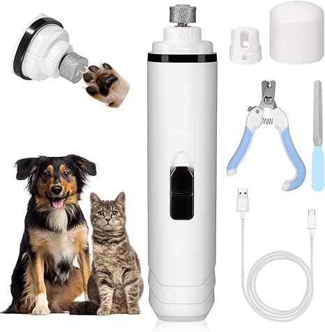 Fostoy Broyeur A Ongles Pour Chien Coupe Ongles Pour Chien Rechargeable Usb Ultra Silencieux Soins Des Griffes Pour Petits Chiens De Taille Moyenne Chats Animaux De Compagnie Amazon Fr Animalerie