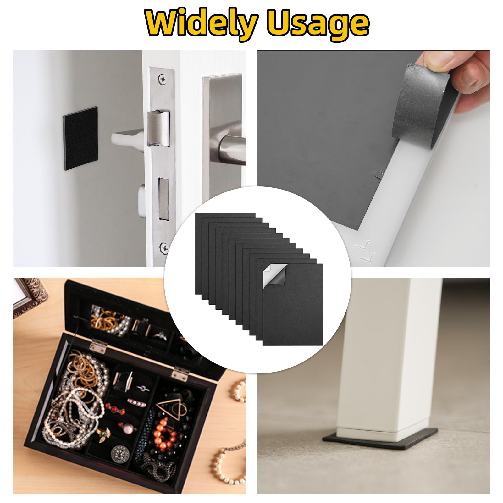 MEARCOOH Self Adhesive Foam Sheets, Black 9x12 Inch 2mm Sticky Eva Foam Paper for Crafts Cardmaking Photo Frames Classroom Scrapbooking Christmas Crafts (Black 10 Sheets)