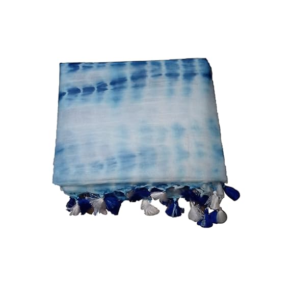 Women's Bhagalpuri Linen Saree With Blouse Piece (SPL_97_Navy Blue)