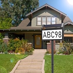 Solar House Number Sign, deerdance LED Illuminated