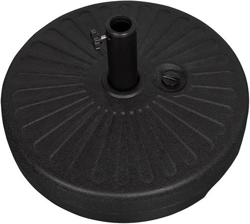 Amazon Com Sundale Outdoor Bliss Wicker Resin Black Patio Umbrella Base Metal Heavy Duty Stand Black Garden Outdoor