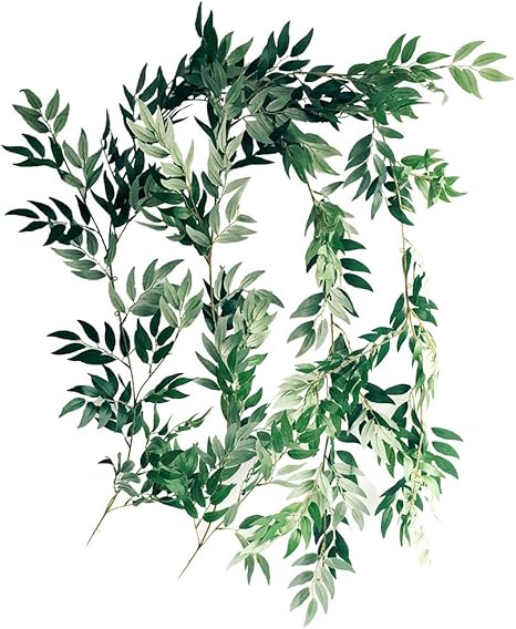 Amazon 66 9インチ 人工の柳の葉 ツウィッグ フェイクシルク 植物 葉 つり下げ アイビー ガーランド ストリング グリーン 室内装飾 室内 ウェディング ドア アーチ ガーデン 装飾 66 9inch グリーン 造花 オンライン通販