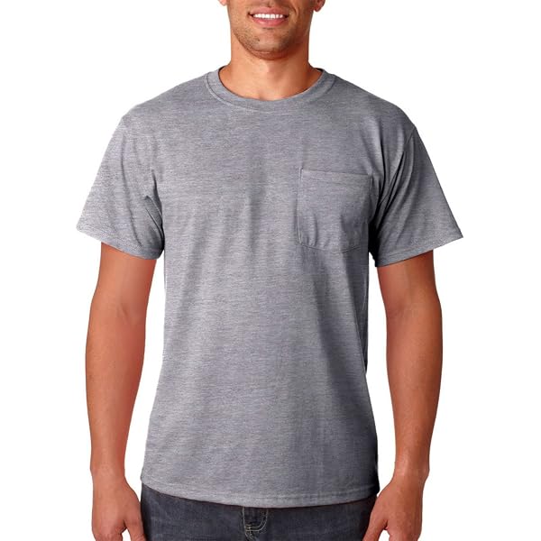 Jerzees Big Men's Pocket T-Shirt - 50/50 Cotton Blend Moisture-Wicking Tee