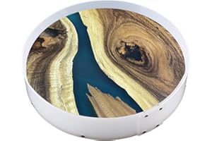 Resin Mold Large Round Deep -Kalinta 16inch Reusable Epoxy Round Molds for Resin Clock, Serving Tray Board, End Table，Floral Preservation Bouquet