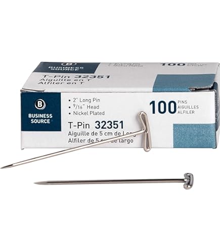 Amazon.com: Business Source 32351 T-Pins, 9/16 in. Head Width, 2