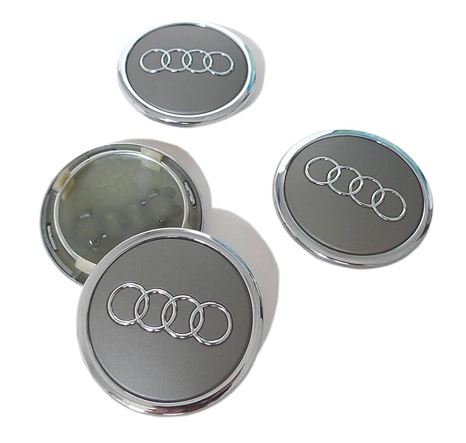 Radkappen-Set Audi für Alufelgen, 69mm, grau, 4 Stück