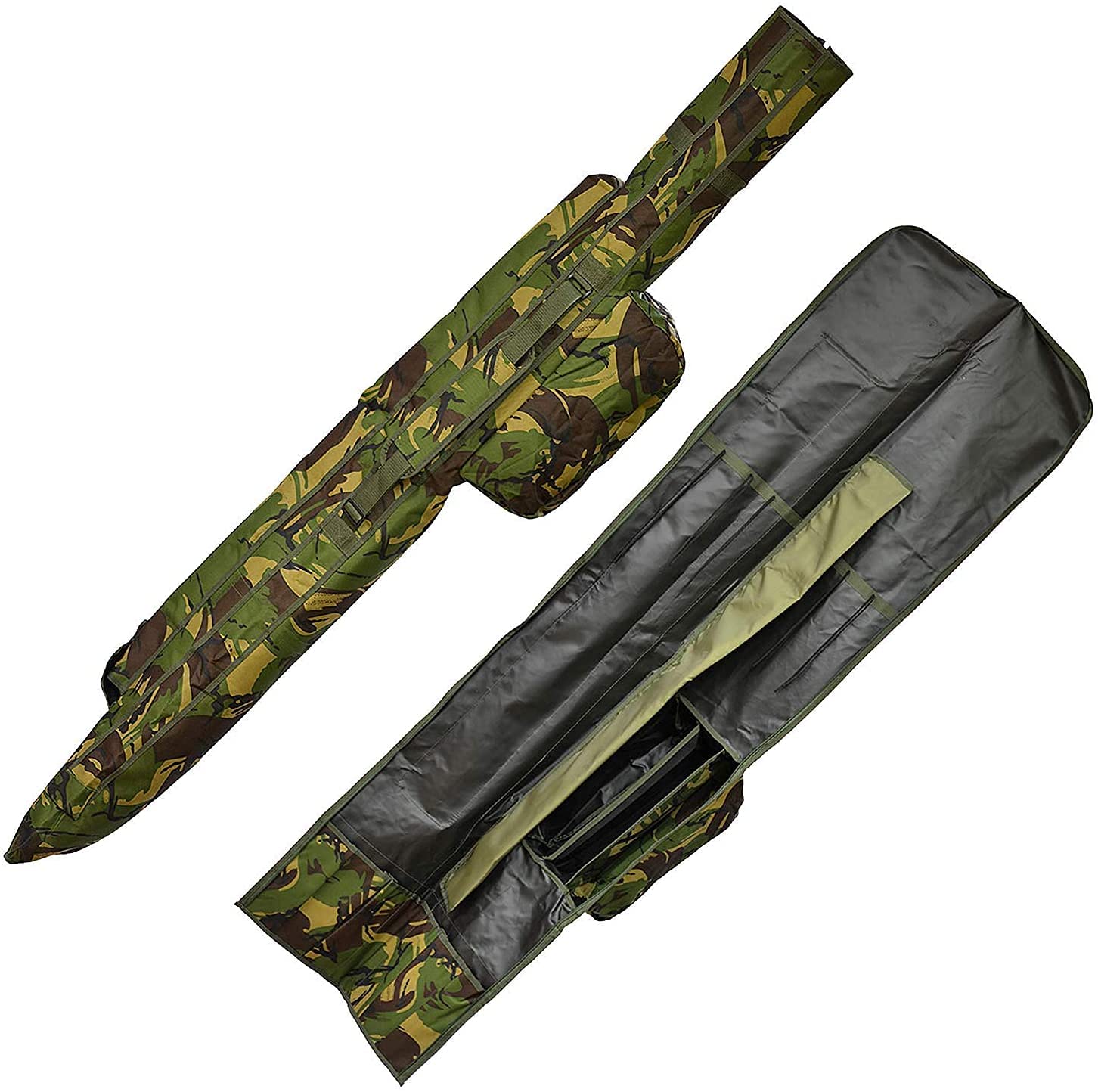 DPM Camo Carp Coarse Fishing Luggage Carryall Bag Holdall Multi Listing Barrow Cases Tackle (4) Rod Holdall