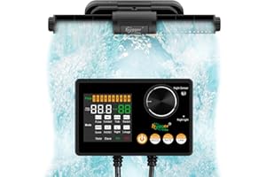 hygger Intelligent Wave Maker for Aquarium, Saltwater Freshwater Circulation Pump Adjustable 6 Waves/Night/Feed/Wireless Connection Mode, Magnetic Holder Display Controller Memory Function (25W)