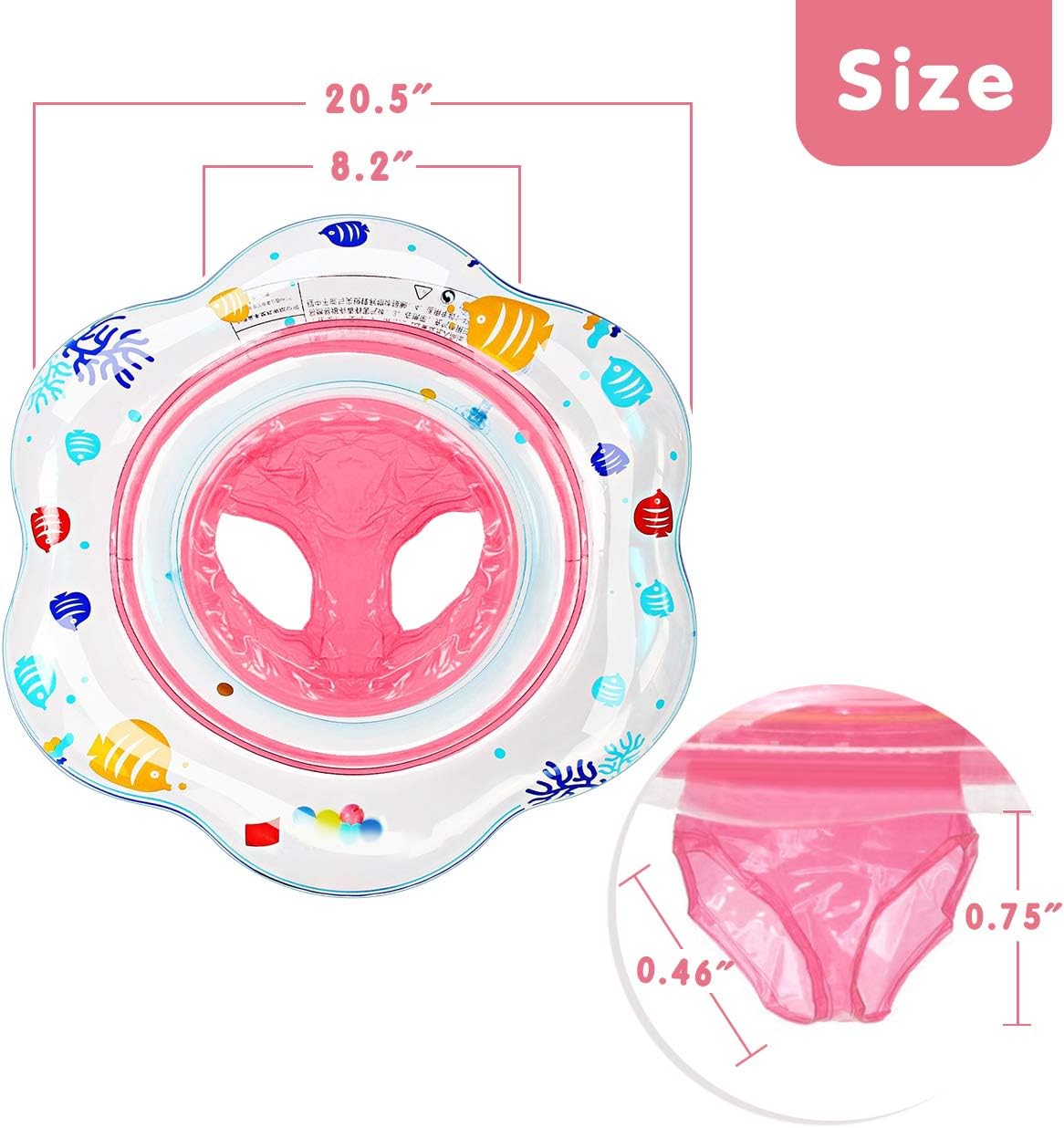 Bouee Bebe Anneau De Natation Pour Bebe Flottant Sous La Surveillance Adulte Flotteur De Bague De Natation Pour Bebe Avec Siege En Pvc Pour Enfant Age 6 36 Mois Pour Enfants Pataugeoire Rose