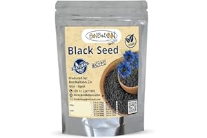 BONBALLOON Egyptian Natural Black Seeds Blackseed Whole Nigella Black Cumin Seed Kalonji Habbatus Sauda Sunnah Spice Herbs Herbal Fresh Raw Pure No Additives Halal (26.46 oz / 750 gm) حبة البركة