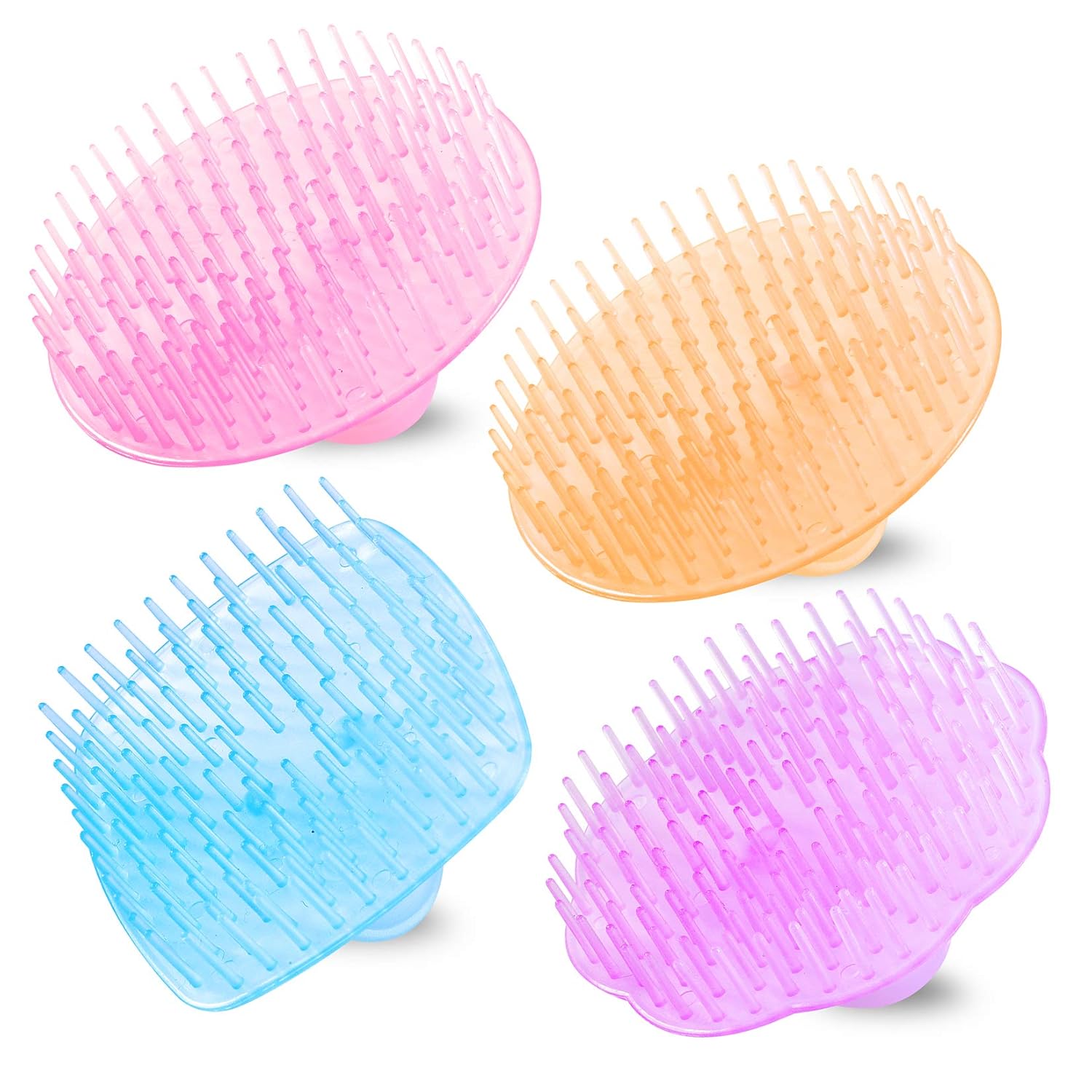 COBBEN 4Pack Hair Scalp Exfoliator Brush Dandruff Cleaning