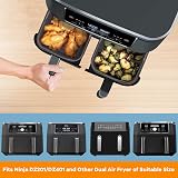 Dzpuhuojz 2 Pack Silicone Air Fryer Liner for Ninja Dual AF300UK/AF400UK view 4