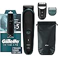 Gillette Intimate Men’s Manscape Pubic Hair Trimmer, SkinFirst Ball Trimmer For Men, Waterproof, Cordless For Wet/Dry Use, Electric Shaver For Men, Lifetime Sharp Blades, Manscaping Body Groomer