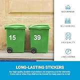 Rubigo 4 x Bin Numbers for Wheelie Bins 0-9 17.5cm Weatherproof Self-Adhesive view 2