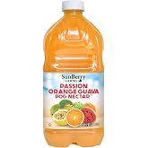 Sunberry Farms Passion Orange Guava (POG) Nectar 64 fl oz | Tropical Juice Blend with Real Fruit | No Artificial Flavors or Colors | Exotic Refreshing Drink | 1.89 L Bottle