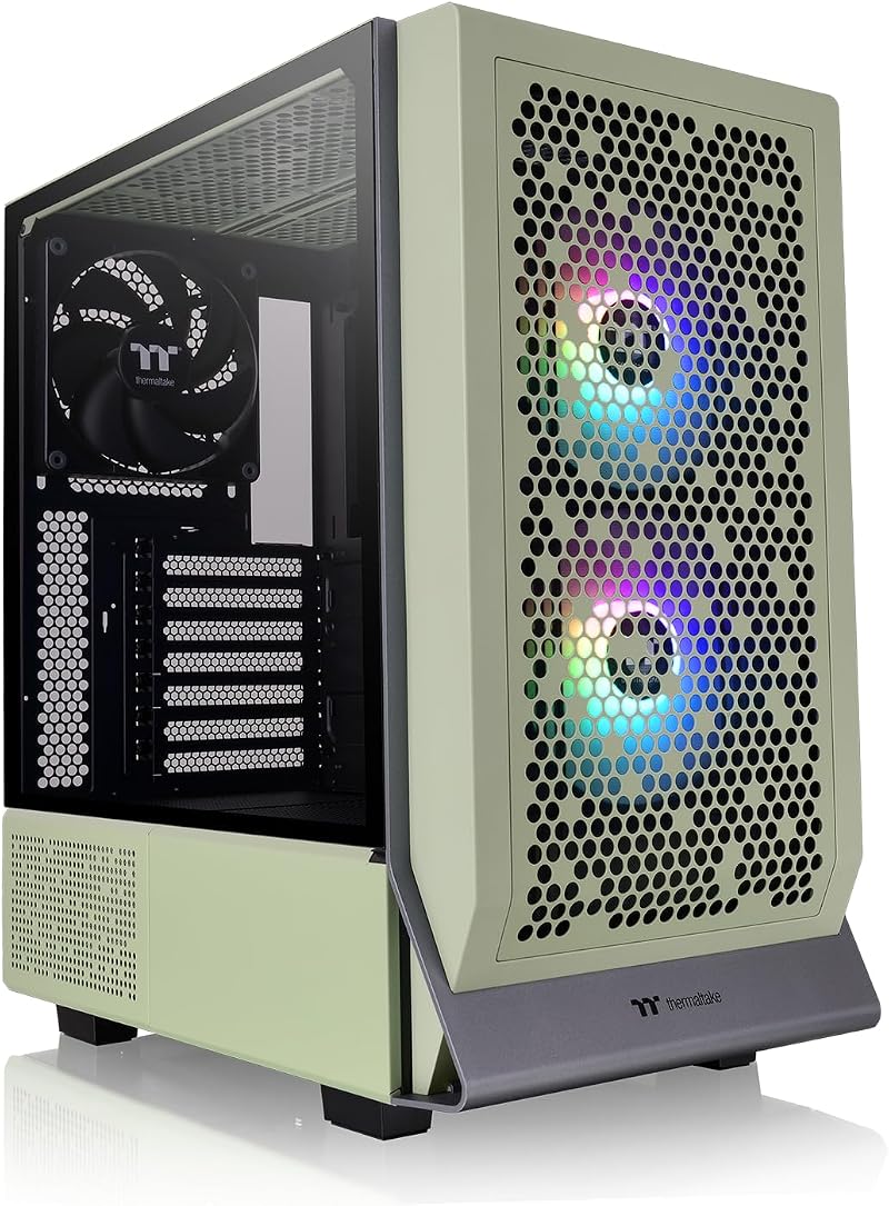 Thermaltake Ceres 300 TG ARGB Hellgrün PC Case Tempered Glass Mid Tower