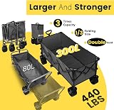 Sekey 300L Ultra-Large Folding Festival Trolley All-Terrain Wheels 150kg view 2