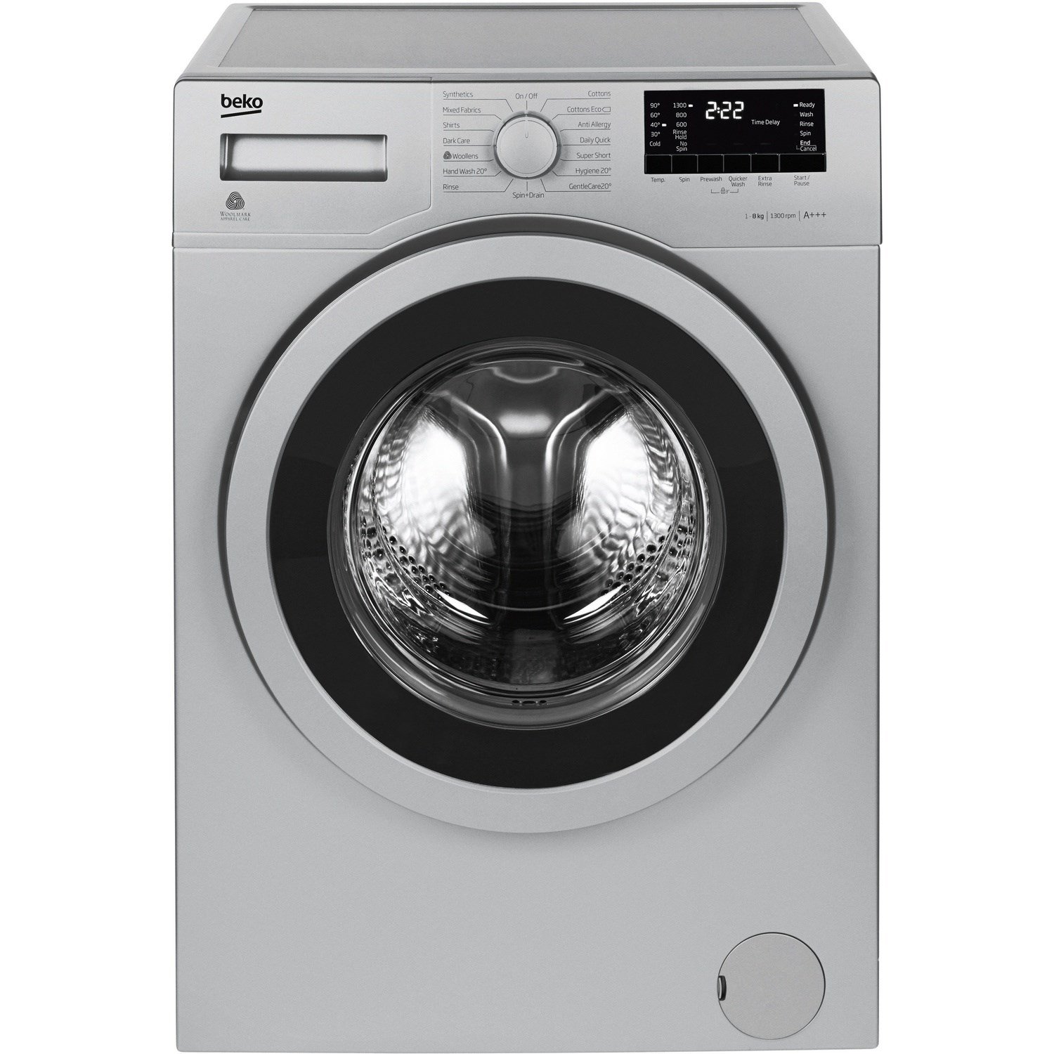 Beko Ws832425s 8kg 1300rpm A Washing Machine In Silver Amazon