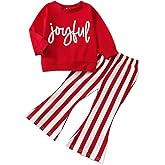 FYBITBO Toddler Infant Baby Girl Fall Clothes Pumpkin Letter Sweatshirt Top Bell Bottoms Pants Halloween Outfit Girl