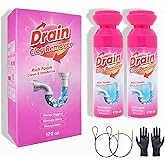 Foaming Drain Cleaner, Sink Cleaner and Deodorizer,Wild Tornado Drain Clog Remover for Kitchen Sinks, Shower Drains, Tubs (2pcs)