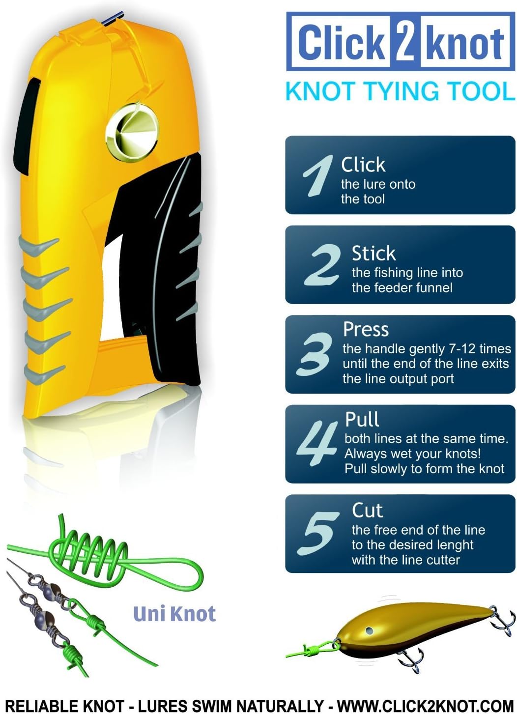 fishing lure knot tying tool