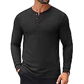 COOFANDY Men's Henley Shirts Long Sleeve Casual Button Shirts Fashion Lightweight Pullover Shirts