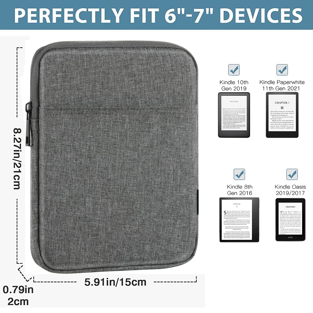 Sleeve Bag Case Compatible with All-New Kindle 2022/10th Gen 2019 /Kindle Paperwhite 11th Gen 2021/Kindle Oasis E-Reader Carrying Case Protective Sleeve Bag for Kindle