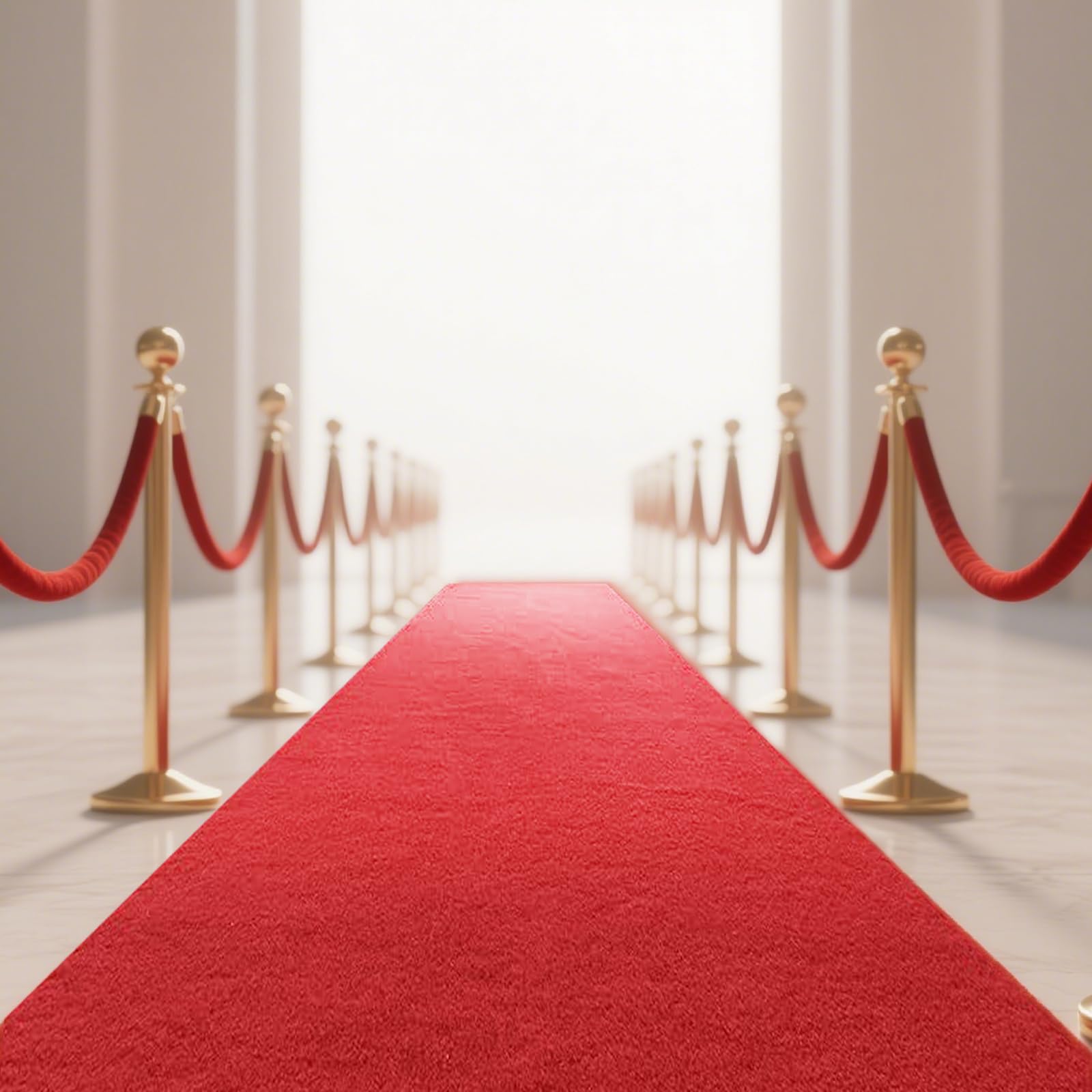 Photo 1 of 1000 GSM Extra Thick Red Carpet Runner for Partys & Events 3x10ft, Non-Slip Rubber Backed Aisle Runway Rug for Step, Proposal & Wedding Decorations, Hollywood Oscars Runway, (Red, 3x10ft)