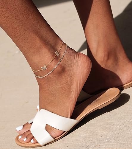 Ankle Bracelets J Anklet Kenivira 14K Gold Anklet For Women Tennis