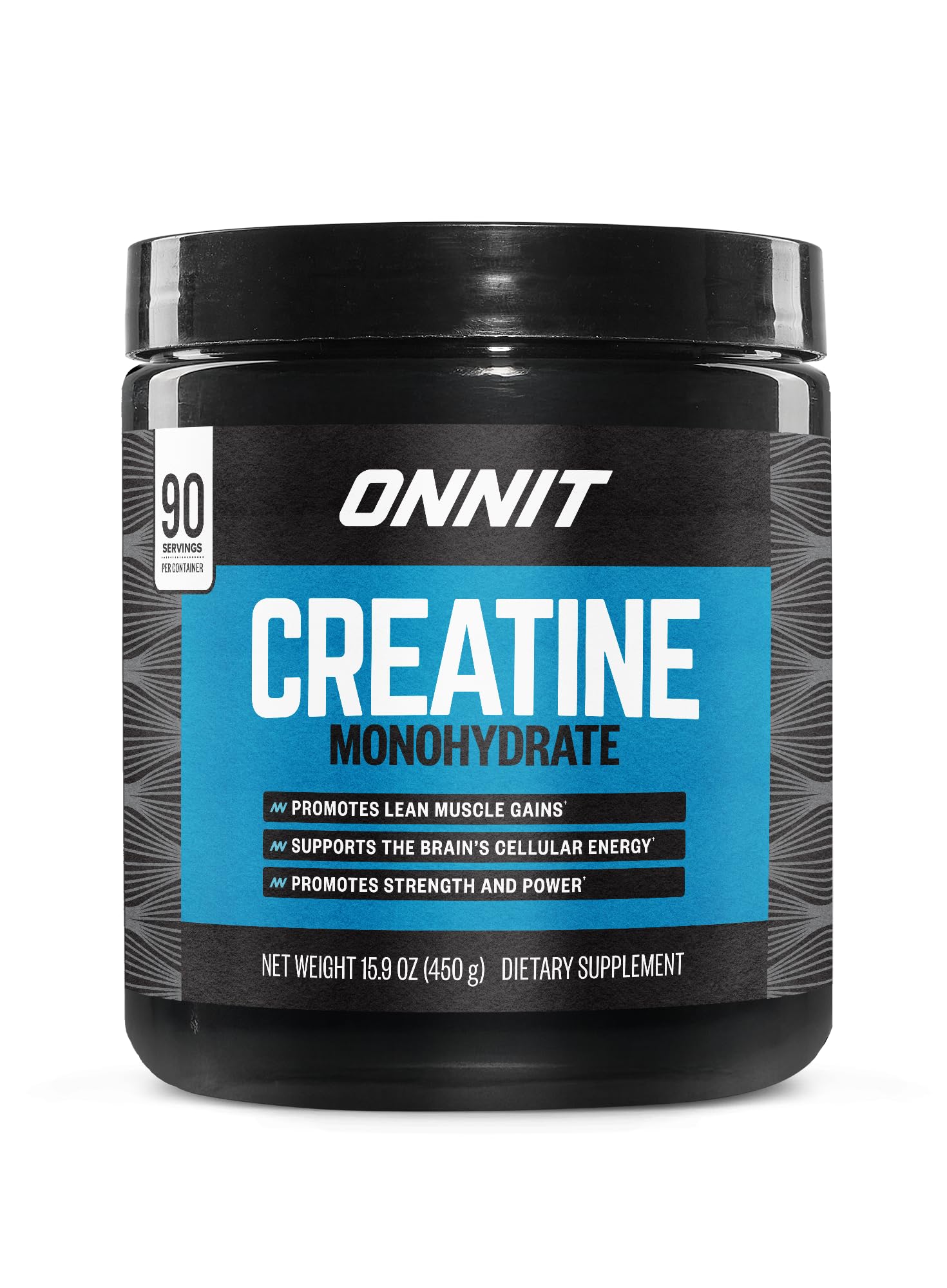 ONNIT Creatine Monohydrate Powder – Unflavored, 90-Serving Value Size – Supports Strength, Lean Muscle, and Brain Energy† – Keto Friendly, No Fillers, 90 Servings, 5.29 oz Image