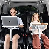 DICMKY Car Seat Tray Table, Adjustable Travel Tray for Kids/Adults, Car Lap Desk for Laptop Computer Tablet Book, Front Passe