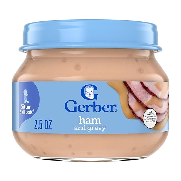 GERBER STAGE 2 BABY FOOD, HAM AND GRAVY...