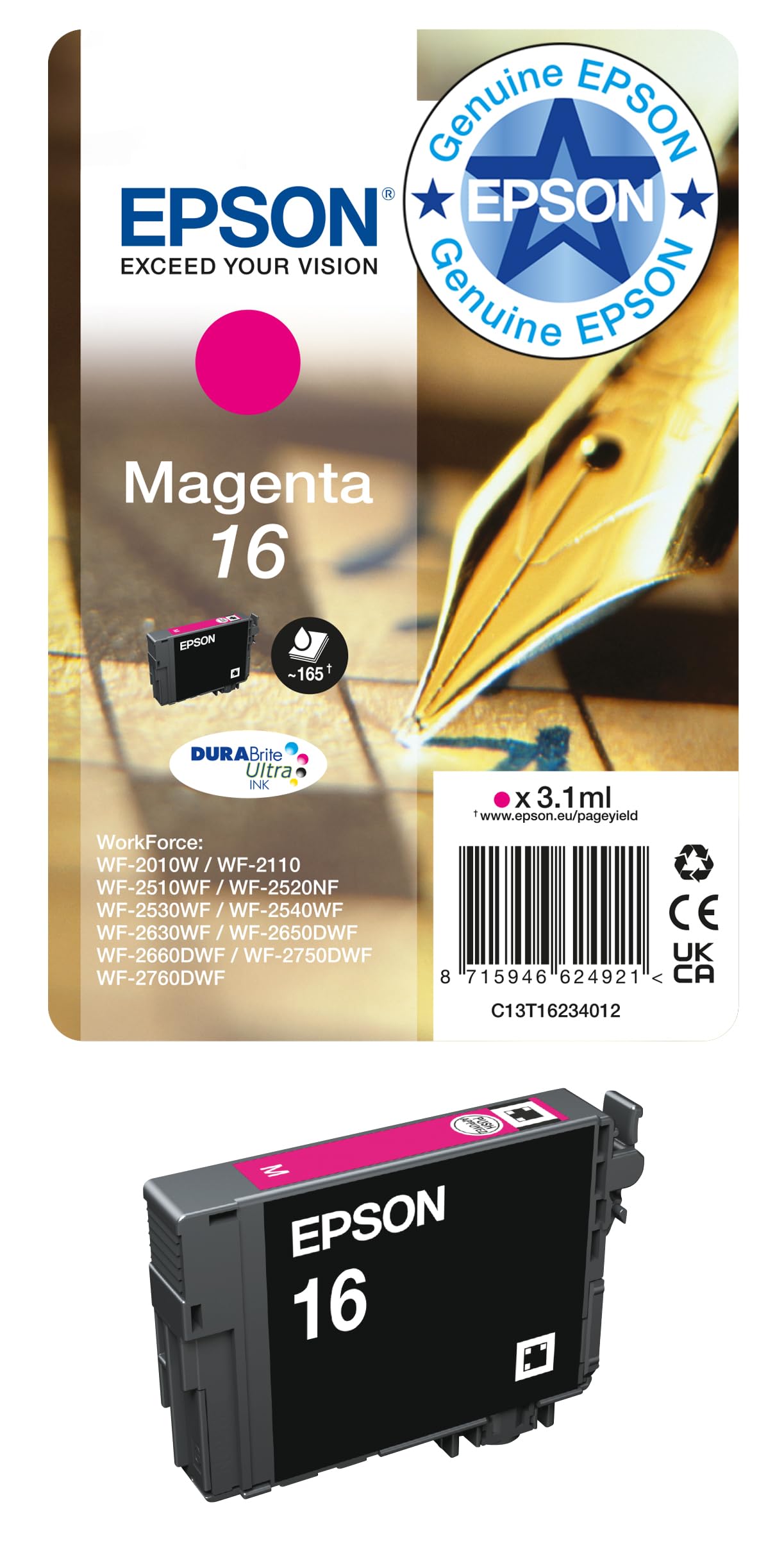 Epson Pen & Crossword Ink Cartridge for WorkForce WF-2010W Series - Magenta