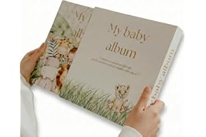 Baby memory book – Pregnancy journal & first year album, premium baby book for boys and girls, perfect for showers and photo 
