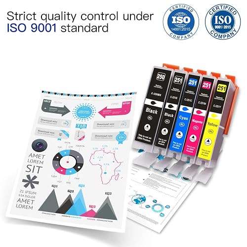 Aazon.co: Tekall Copatible C A K E Ink Cartridge PGI-250XL, CLI
